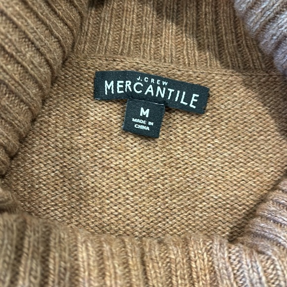 J.Crew Sleeveless Turtleneck Sweater in Camel or Dark Tan Size Medium - Picture 4 of 6